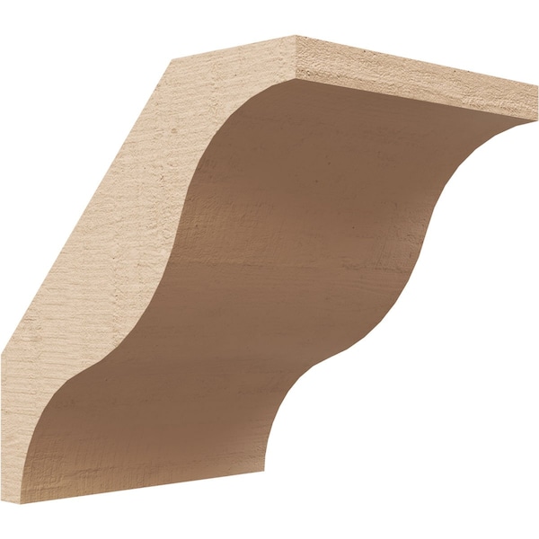 Ekena Millwork 5-inch W x 6-inch D x 6-inch H Funston Rough Cedar Woodgrain TimberThane Knee Brace, Primed BRCUR05X06X06FSTRCPR - main